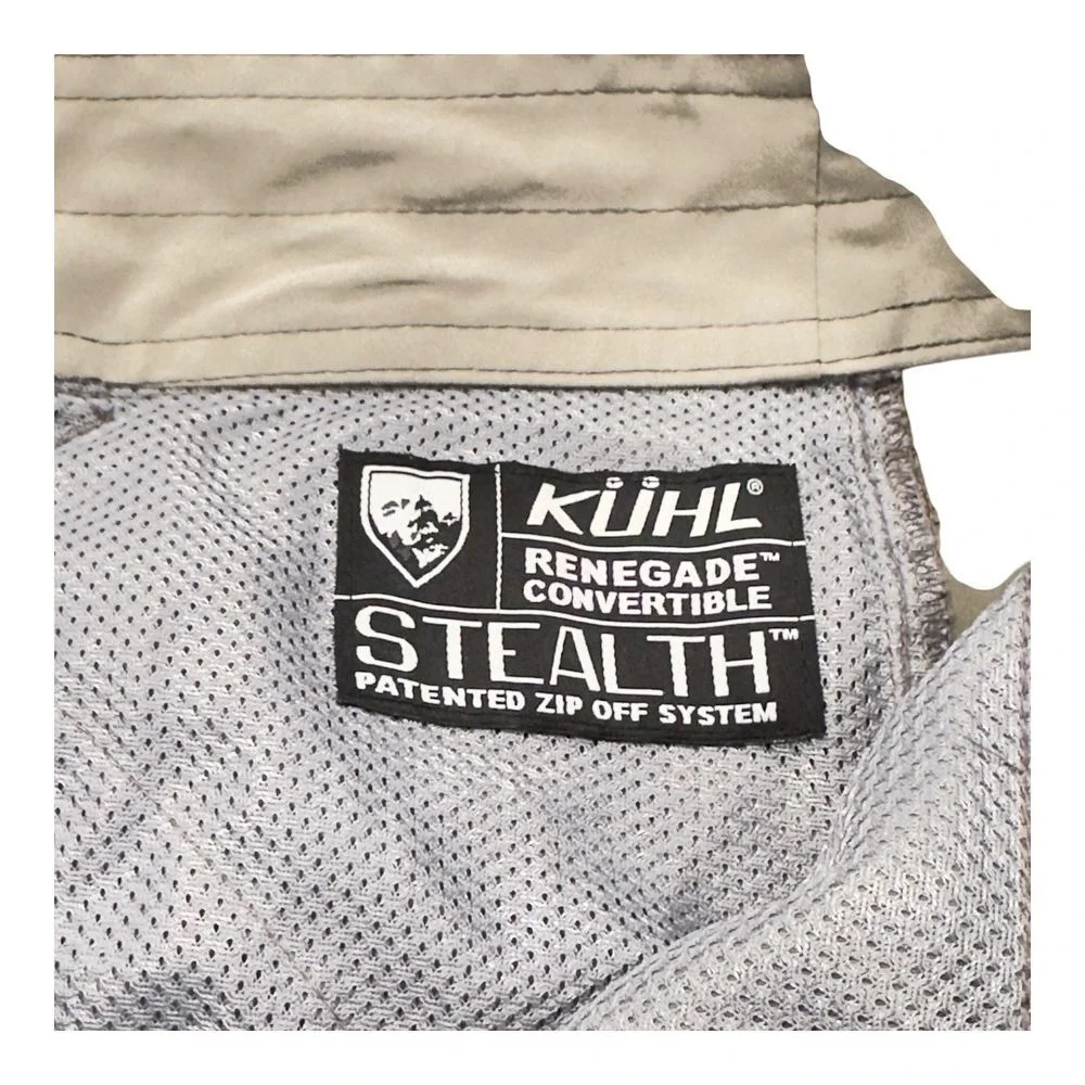Kuhl Renegade Convertible Stealth Zip Off Hiking Cargo Pants Khaki Mens 40 x 34
